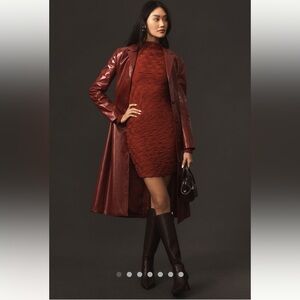 Anthropologie NWT Maeve Long-Sleeve Scrunch
Textured Mini Dress size XXS.